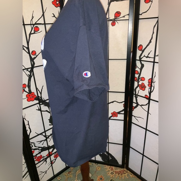 Champion Mens Size Large Navy Red White Blue C Graphic Logo Casual T Shirt - Picture 4 of 7